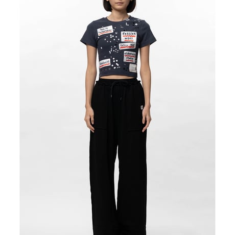 Maison MIHARA YASUHIRO : Embellished Sticker Mini T-shirt
