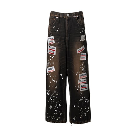 Maison MIHARA YASUHIRO : Embellished Sticker Denim Pants