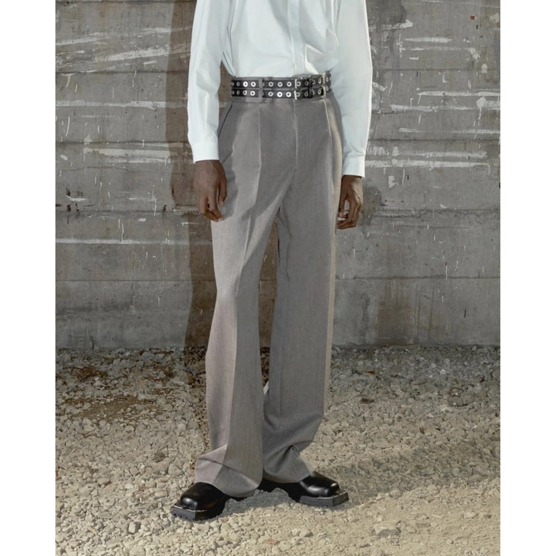 JOHN LAWRENCE SULLIVANウールギャバディントレンチトラウザー JOHN LAWRENCE SULLIVAN : WOOL GABARDINE DOUBLE