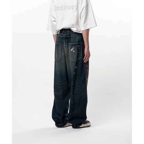 Maison MIHARA YASUHIRO : Kids Sticker Printed Baker Denim Pants