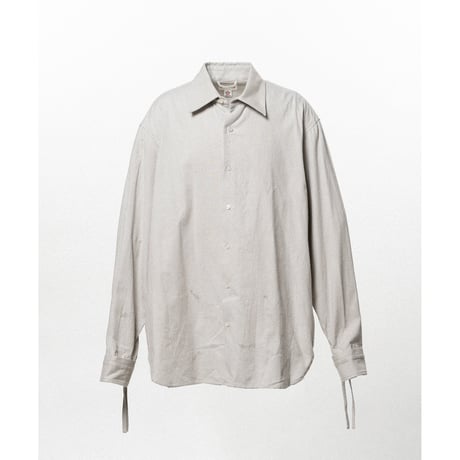 KAMIYA : Ash Fade Drawstring Cuff Shirt