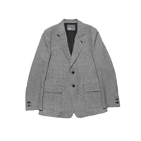The Letters : SINGLE BREASTED JACKET -WOOL LINEN HOUNDSTOOTH-