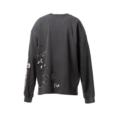 Maison MIHARA YASUHIRO :Embellished Sticker Long Sleeve T-shirt