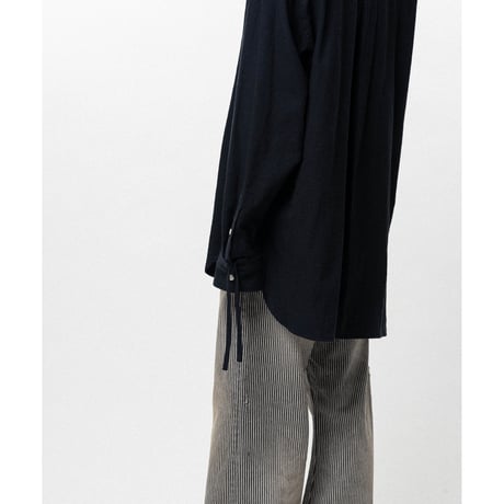KAMIYA : Ash Fade Drawstring Cuff Shirt
