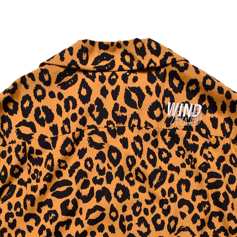 限定品MINEDENIM Lips Leopard Print シャツ　極美品 WIND AND SEA×MINEDENIM ：Lips Leopard Print Open