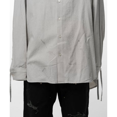 KAMIYA : Ash Fade Drawstring Cuff Shirt