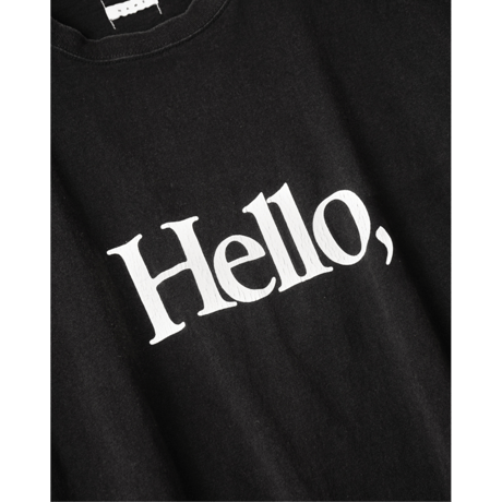 NAME. : LOOSE FIT PRINT TEE -HELLO,GOOD BUY!-