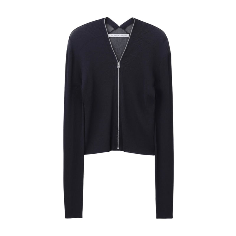 JOHN LAWRENCE SULLIVAN : ZIP-UP KNIT CARDIGAN |