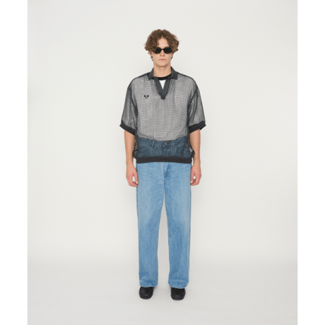 JOHN MASON SMITH / JANE SMITH : SQUARE MESH SKIPPER POLO