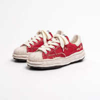 Maison MIHARA YASUHIRO : "BLAKEY" OG Sole Ripped Overdye Canvas Low-top Sneaker