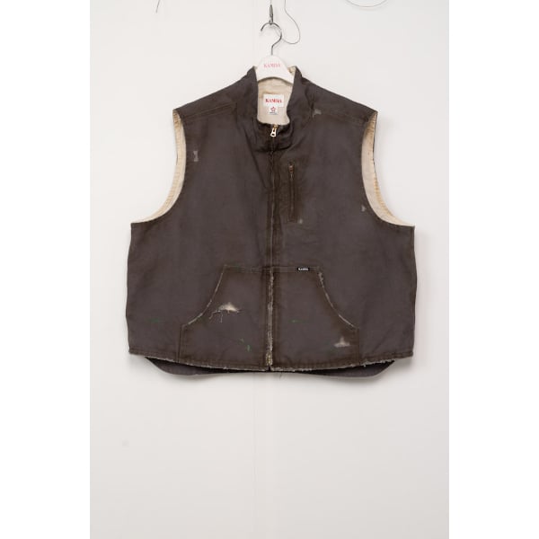 トップス KAMIYA Duck Vest BLUE Size:S vintage - トップス