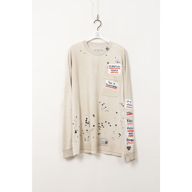 Maison MIHARA YASUHIRO :EMBELLISHED STICKER L/S