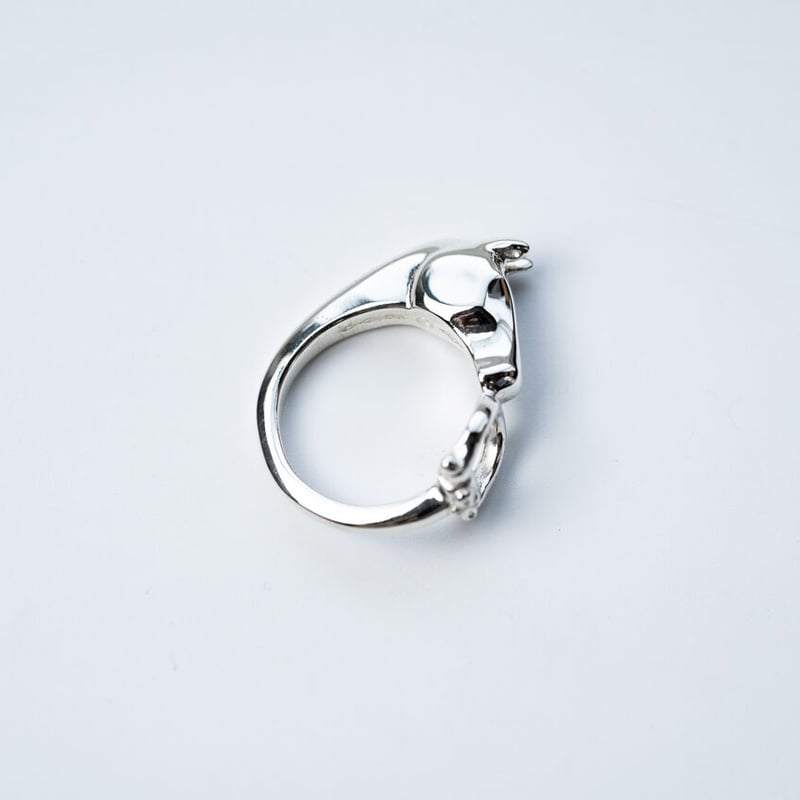 WAKAN SILVER SMITH : R-080 Horse ring (horse b...