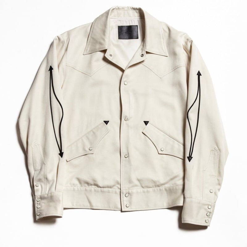 The Letters : WESTERN CUT OUT JACKET -RAYON GAB The Letters : WESTERN CUT OUT JACKET -RAYON GAB