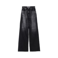 JOHN LAWRENCE SULLIVAN : WASHED DENIM CUT OUT WIDE PANTS