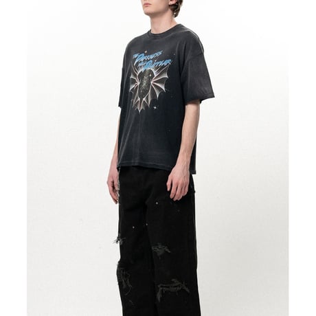KAMIYA : "THE DARKNESS WILL DISAPPEAR" Distressed T-shirt