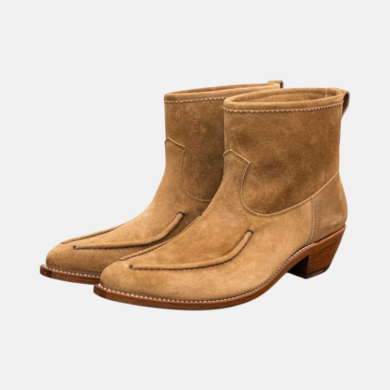 The Letters : WESTERN MOCCASIN BOOTS -KUDU SUED