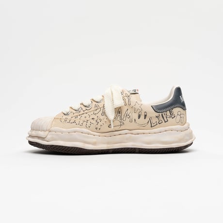 Maison MIHARA YASUHIRO :- BLAKEY - original sole graffiti printed Low-Top sneakers