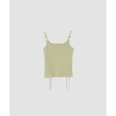 JANE SMITH : COTTON EYELET RIB UP DOWN CAMISOLE