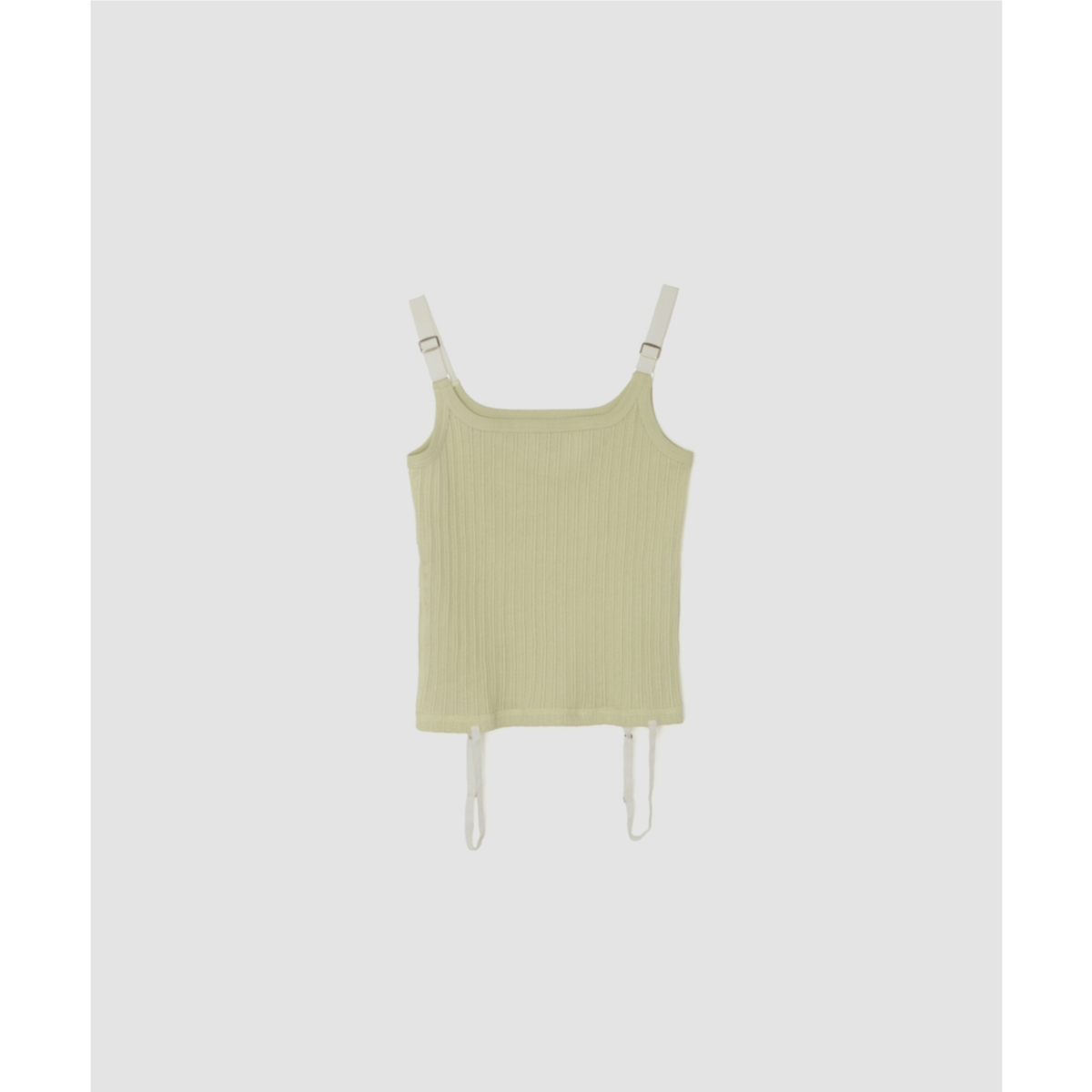 JANE SMITH : COTTON EYELET RIB UP DOWN CAMISOLE