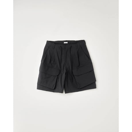 NAME. : NYLON TWILL ONE TUCK CARGO SHORTS : TELE CUT