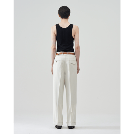 BED j.w FORD : COTTON SILK PILLING WIDE TROUSERS