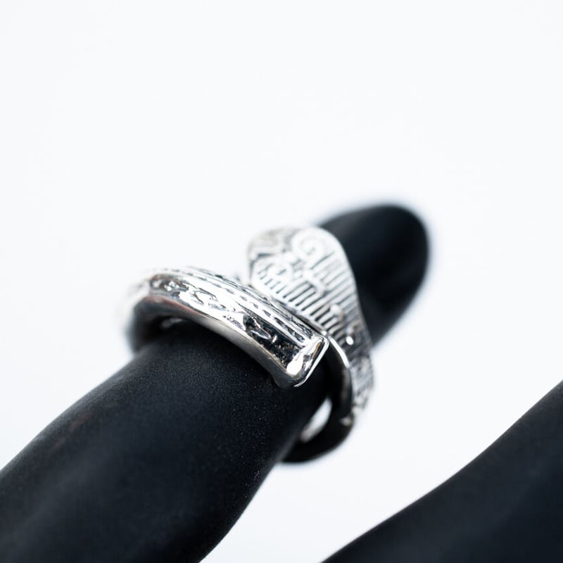 WAKAN SILVER SMITH　メビウスリング シルバー 925 WAKAN SILVER SMITH】R-084 Braided silver ring（リング