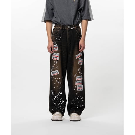 Maison MIHARA YASUHIRO : Embellished Sticker Denim Pants
