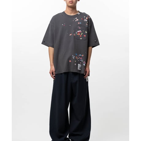 Maison MIHARA YASUHIRO : Kids Sticker Printed T-shirt