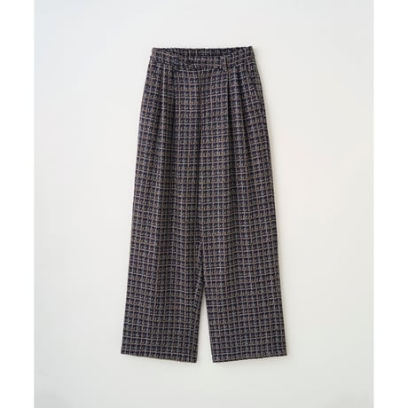 JUHA : 2TUCK WIDE SUMMER TWEED PANTS