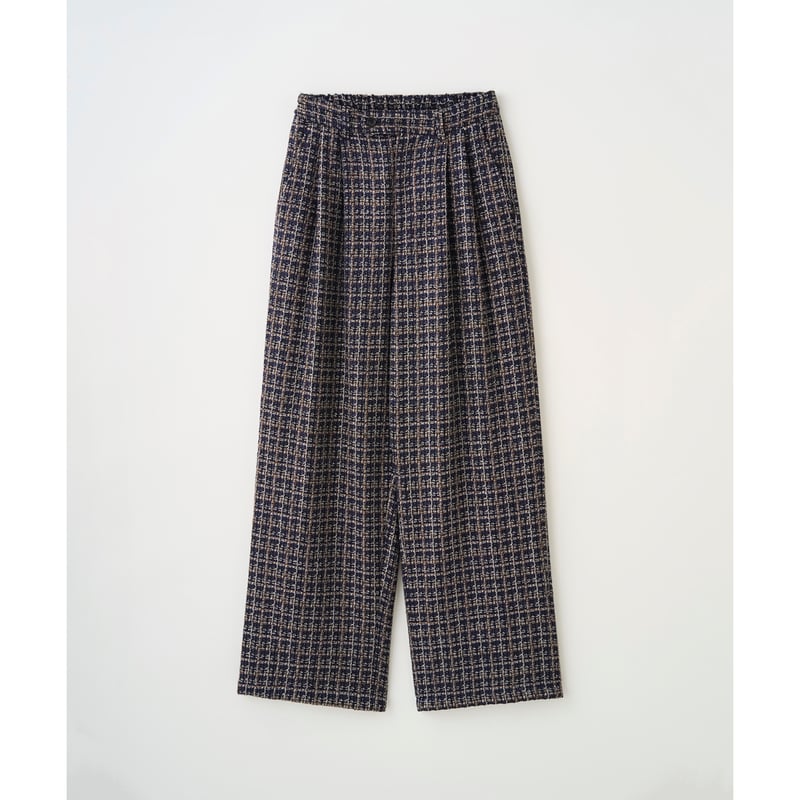 JUHA : 2TUCK WIDE SUMMER TWEED PANTS | BIRTH DAY