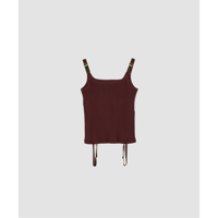 JANE SMITH : COTTON EYELET RIB UP DOWN CAMISOLE