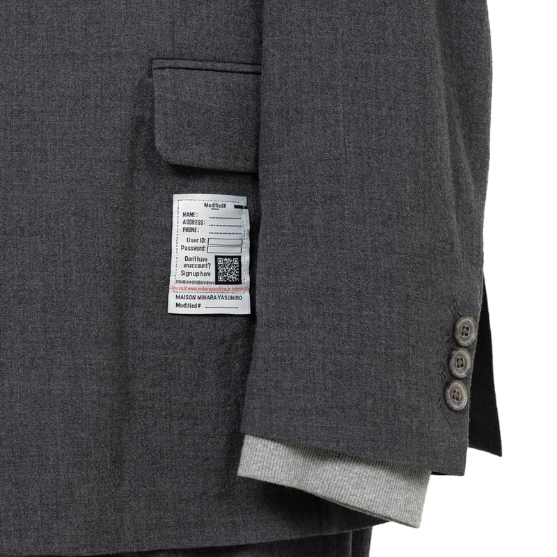 Maison MIHARA YASUHIRO : Triple Layered Wool Ja