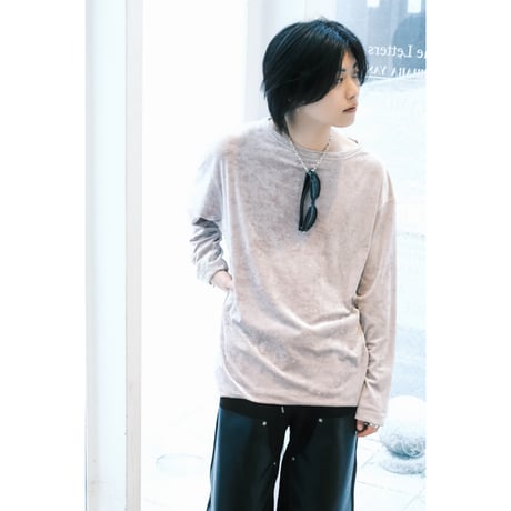 Juha × BIRTHDAY : EX.SHADED VELVET BOAT-NECK L/S