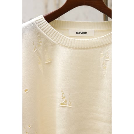 sulvam : Damage Short Knit