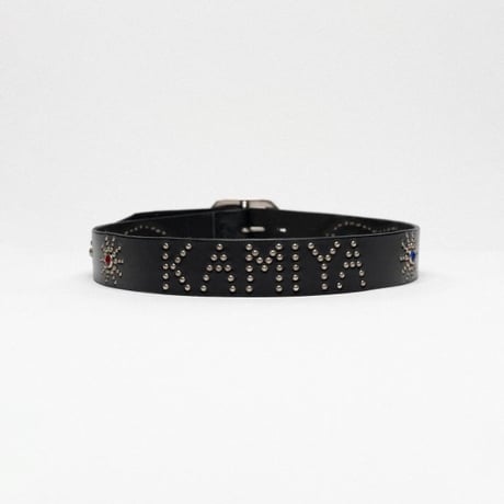 "HTCXX × KAMIYA" : Studded Leather Belt