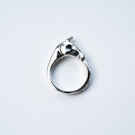 WAKAN SILVER SMITH :  R-081 Horse ring (mebiusu pattern)