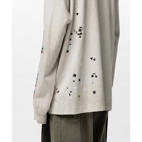 Maison MIHARA YASUHIRO :Embellished Sticker Long Sleeve T-shirt