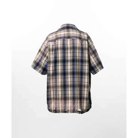 Maison MIHARA YASUHIRO : Embellished Sticker Short Sleeve Check Shirt