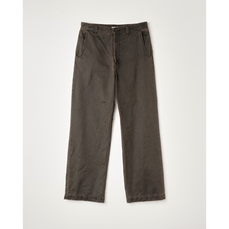 NAME. : WAX COATING STRAIGHT TROUSERS : DELTA SHAPE