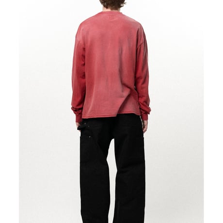 KAMIYA : "LOVING" Distressed Long-Sleeve Pocket T-shirt