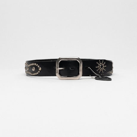 "HTCXX × KAMIYA" : Studded Leather Belt