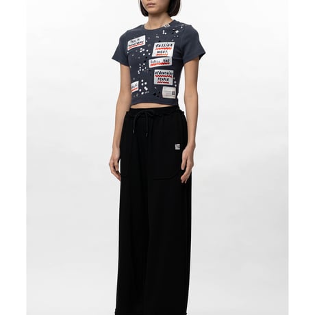 Maison MIHARA YASUHIRO : Embellished Sticker Mini T-shirt
