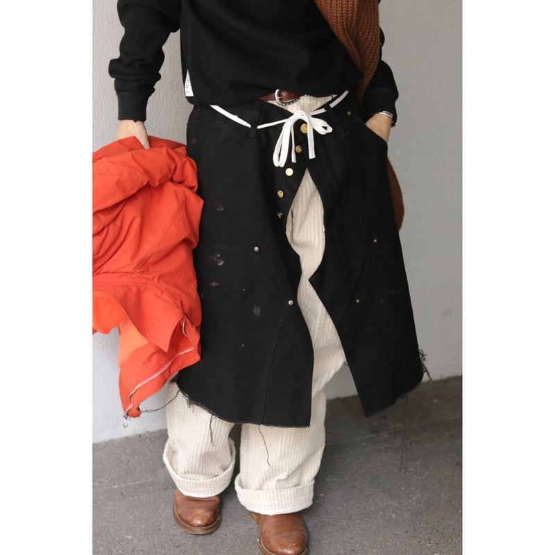 KAMIYA / BORO DUCK WRAP SKIRT/M/コットン/GRY/G14PT061 KAMIYA : BORO Duck Wrap Skirt | BIRTH DAY