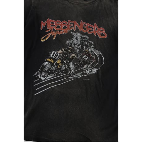 KAMIYA : ″Motorbike Messengers″ Distressed T-shirt