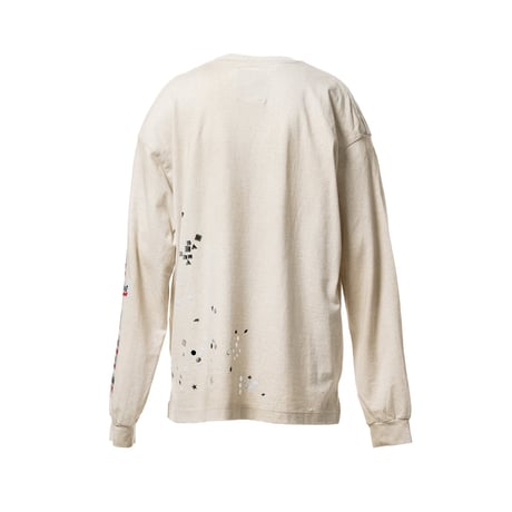 Maison MIHARA YASUHIRO :Embellished Sticker Long Sleeve T-shirt