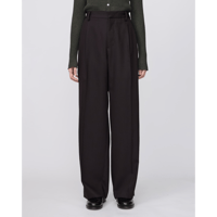 IRENISA : TWO TUCKS WIDE TROUSERS