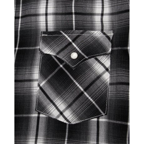 The Letters : WESTERN SHIRT -OMBRE CHECK RAYON-