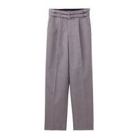 JOHN LAWRENCE SULLIVAN : WOOL GABARDINE DOUBLE BELT TROUSERS
