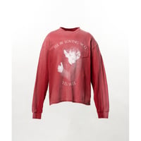 KAMIYA : "LOVING" Distressed Long-Sleeve Pocket T-shirt